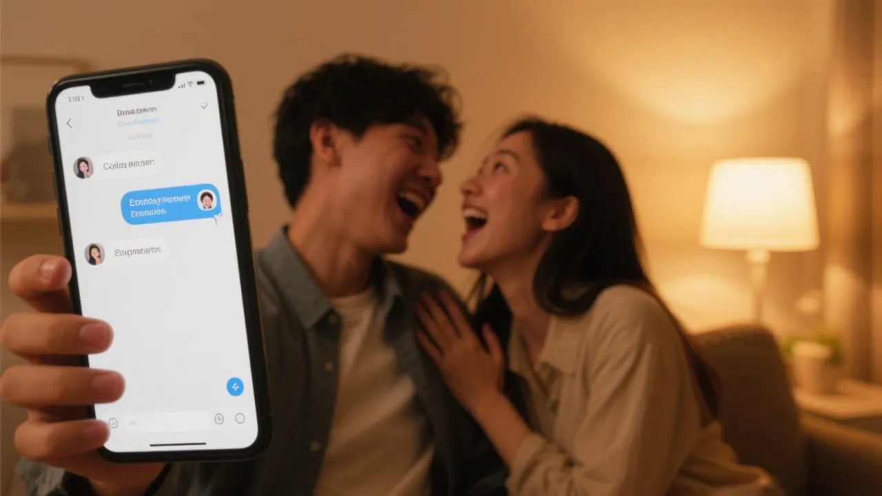 手机上看到朋友圈提醒后翻找彩票的情景